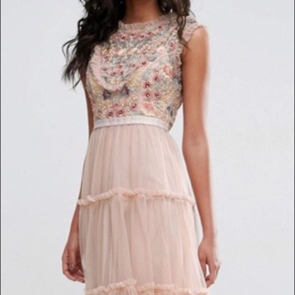 Needle & Thread midi length Sundaze dress size US 2